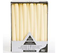 50 Chandelles - Ø 2,2 cm x 25cm - Champagne, Autonomie: 7 heures