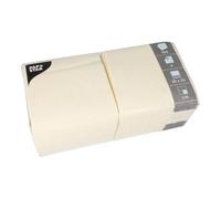 Papstar Lot de 250 serviettes 3 plis 1/4 Crème 33 x 33 cm 12478