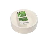 PAPSTAR Lot de 50 bols de canne à sucre « pure » 680 ml Ø 19 cm · 4 cm Blanc