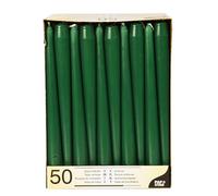 PAPSTAR Lot de 50 bougies - Diamètre : 2,2 cm - 25 cm - Vert foncé