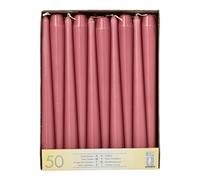 Papstar Bougie de chandelier 22 mm x 25 cm Pack de 50 Vieux rose