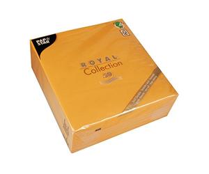Papstar Lot de 50 Grandes Serviettes carrées décoratives jetables au Toucher Lin, 3 Plis, 40,6 x 40,6 cm, Orange
