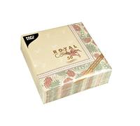 PAPSTAR, Lot de 50 Serviettes Royal Collection - Pliage 1/4-40 x 40 cm - « Majestic Deer » - #85654