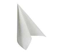 PAPSTAR Lot de 50 Serviettes Royal Collection pliées en 4 Blanc 40 cm x 40 cm Casali #84876