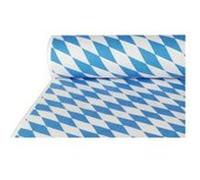 Papstar Rouleau de nappe en papier damassée 50 x 1 m Bleu Bavarois découpable