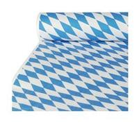 Papstar Nappe damassée Bleu bavarois Motif losanges 1,0 x 10 m