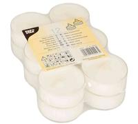 Papstar Pack De 12 Bougies Chauffe-Plat Maxi Diam 57 Mm H 26 Mm Blanc