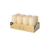 Papstar Paquet De 8 Bougies Cylindrique Diam 50 Mm Hauteur 100 Mm 16h Crème