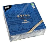 Papstar Royal Collection 11665 Lot de 50 Serviettes en Papier 1/4 pli Bleu foncé 40 x 40 cm