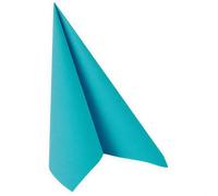 Papstar Royal Collection 81748 Lot de 50 Serviettes pliées en 4 Turquoise 40 x 40 cm