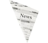 PAPSTAR Sac en papier pointu "Newsprint" 325 x 230 x 230 mm