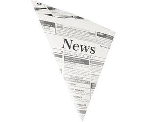 PAPSTAR Sac en papier pointu "Newsprint" 325 x 230 x 230 mm