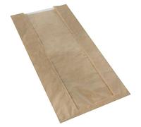 PAPSTAR Sachet à bande transparente "pure" 470 x 200 x 90 m brun