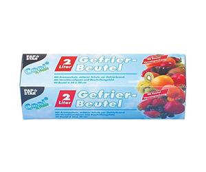 PAPSTAR Sachet Congélation Hermétique 2 Litres, Emballage Plastique Alimentaire Transparent, 200x300 mm