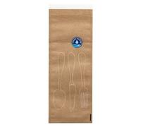 PAPSTAR Sachets à couverts en papier, 100 x 260 mm, naturel