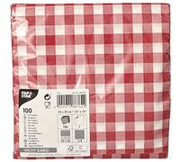 Papstar Serviettes à carreaux Vichy