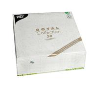 PAPSTAR Serviettes Casali Blanc, Lot de 50, Réf. 55289