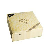 Papstar #84996 Lot de 50 Serviettes « Royal Collection » à Pliage 1/4 40 cm x 40 cm (Jaune)
