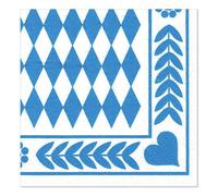 Papstar Serviettes De Mouchoirs En Bavarois Bleu 33 X 33 CM 250 Pièce