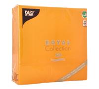 PAPSTAR Serviettes Unies Orange, Lot de 50, Réf. 86142