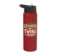 Papy of Twins The Legend continue Twin Grandpa Stainless Steel Insulated Water Bottle