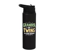 Papy of Twins The Legend continue Twin Grandpa Stainless Steel Insulated Water Bottle