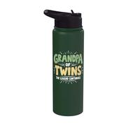 Papy of Twins The Legend continue Twin Grandpa Stainless Steel Insulated Water Bottle