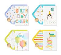 Papyrus Assortiment de 4 cartes d'anniversaire dans une boîte