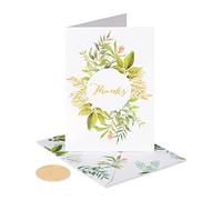 Papyrus Cartes de remerciement avec enveloppes, feuille simple (14 pièces)
