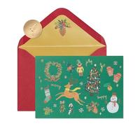 Papyrus Lot de 14 cartes de Noël emballées avec enveloppes, Most Wonderful Time