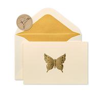 Papyrus Lot de 16 Cartes vierges avec enveloppes, motif papillon doré
