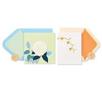 Papyrus Lot de 2 cartes vierges élégantes avec enveloppes, rose et orchidée