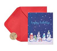 Papyrus Lot de 20 Cartes de fêtes avec enveloppes, « Happy and peaceful season », motif Bonshommes de neige
