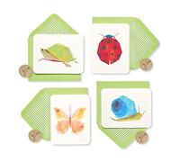 Papyrus Lot de 20 cartes vierges avec boîte à souvenirs Motif animaux de jardin