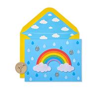 Papyrus Lot de 8 cartes de notes faites à la main Motif arc-en-ciel Rainbows