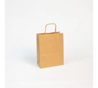 Paq.25 sacs kraft brun vergé, 16x8x21cm - Kraft