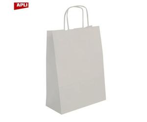 Paq 50 Sacs 32x16x39 Kraft Blanc 110gr