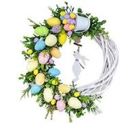Paques decoration Couronne de pâques suspendue pour porte FONGWAN décoration de fête de pâques-C multicolore G