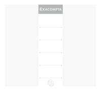 Exacompta Étiquettes pour classeur à levier réf. 537E — Paquet de 10 — Dos 70 mm — Blanc