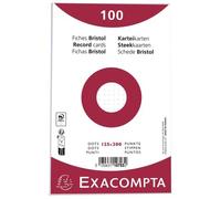 Paquet 100 fiches sous film - bristol dots non perforé - 125x200mm - Blanc