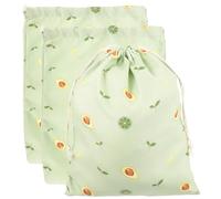 Paquet à Cordon de Rangement Petits 3 Pièces en Coton Polyester | Sachet Présent pour Bijoux, Fermeture à Cordon Fluide, pour Biscuits Maison et Rangement Quotidien