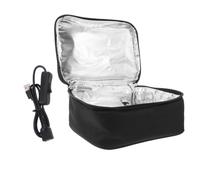 Paquet à Lunch Portable USB Chauffant Noir, Oxford et Film Aluminium | Doublure Isolante, Fermeture Renforcée, Étanche et Anti-fuite, pour Déplacements en Train ou Bus, Voyages