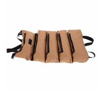 Paquet à Outils Roulant en Toile Oxford, Étanche, Kaki, pour Électriciens | Rangement Pliable Bandes Élastiques, Poignée et Bandoulière, Compartiments Multiples, Usage Atelier