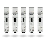 Paquet combiné - 5 pièces Theben 3120120 OKTO S12-230 Télérupteur I Télérupteur I 230V I Electromécanique I Rail DIN I Rail symétrique I 1 contact à fermeture I LED BIS 200W I Commande d'éclairage