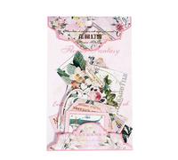 Paquet D'autocollants Fleur Vintage, Étiquette Décorative, 6 Styles, Paquet, Personnalisé Américain, Matériel De Collage, Pour Compte À Main, 40 Pièces/Sachet