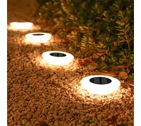 Paquet de 1/4 lumières au sol solaires, lumière de paysage extérieure étanche 14LED, lampe de pelouse LED, pour jardin, allée, cour, terrasse, Camping, décor