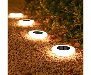 Paquet de 1/4 lumières au sol solaires, lumière de paysage extérieure étanche 14LED, lampe de pelouse LED, pour jardin, allée, cour, terrasse, Camping, décor