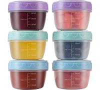 Paquet de 1 à 6 récipients à vinaigrette de 2.7 OZ à emporter avec couvercles petits récipients à condiments petits récipients à Sauce pour boîte à déjeuner Blue