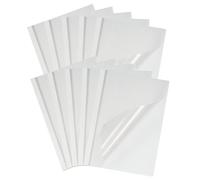 Paquet De 10 Couvertures De Reliure Thermique, Chemise À Reliure Thermique, A4, Pour 16 À 25 Feuilles, Pour Accueil École Bureau Documents, 3mm, Blanc