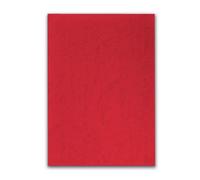 Paquet de 100 couvertures grain de cuir 270 g rouge